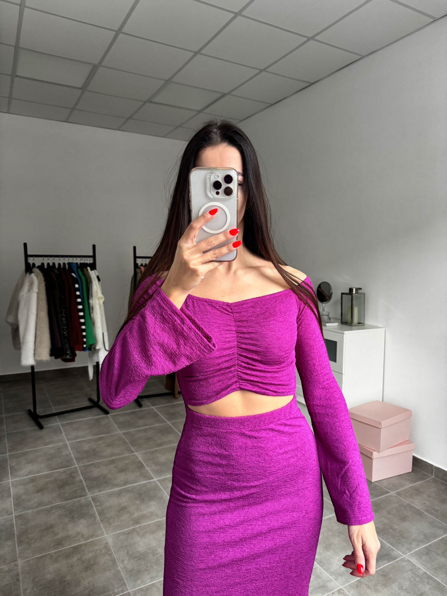 Fuchsiové dlhé šaty | Fuchsia